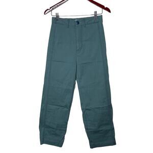 Sea New York High Rise Wide Leg Pants Womens 4 Green Moss